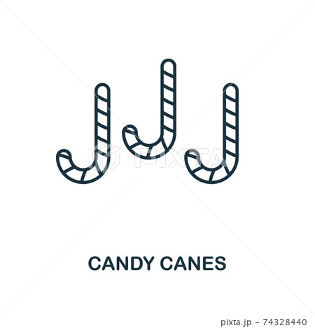 Candy Cane icon. Line style from christmas icon collection. Thin Candy Cane icon for web design, apps, software, print usage Candy Cane icon. Line style from christmas icon collection. Thin Candy Cane icon for web design, apps, software, print usage 74328440