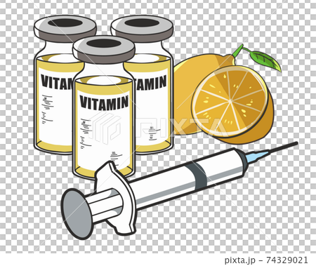 Vitamin injection with lemon 74329021