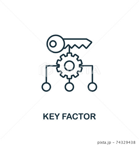 Key Factor icon. Line style element from business strategy collection. Thin Key Factor icon for web design, software and infographics 74329438