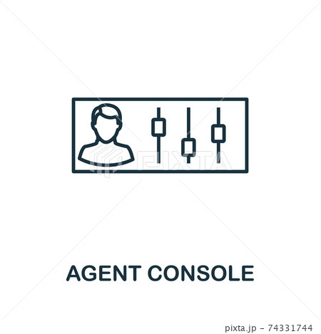 Agent Console outline icon. Thin line concept element from customer service icons collection. Creative Agent Console icon for mobile apps and web usage Agent Console outline icon. Thin line concept element from customer service icons collection. Creative Agent Console icon for mobile apps and web usage 74331744