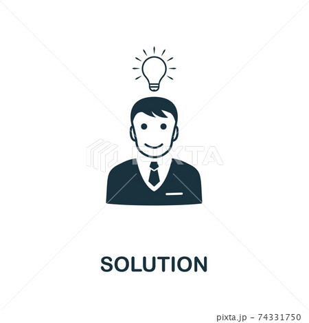 Solution vector icon symbol. Creative sign from icons collection. Filled flat Solution icon for computer and mobile Solution vector icon symbol. Creative sign from icons collection. Filled flat Solution icon for computer and mobile 74331750