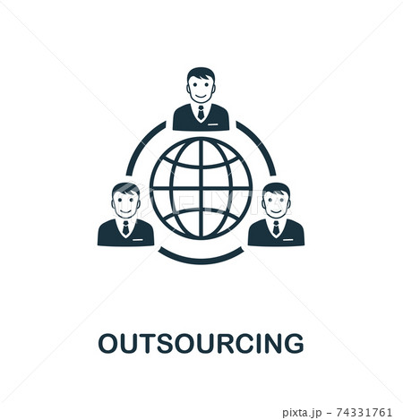 Outsourcing vector icon symbol. Creative sign from icons collection. Filled flat Outsourcing icon for computer and mobile 74331761