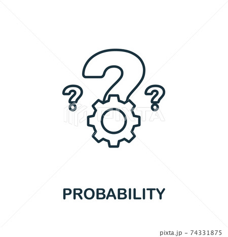 Probability outline icon. Thin line concept element from crm icons collection. Creative Probability icon for mobile apps and web usage Probability outline icon. Thin line concept element from crm icons collection. Creative Probability icon for mobile apps and web usage 74331875