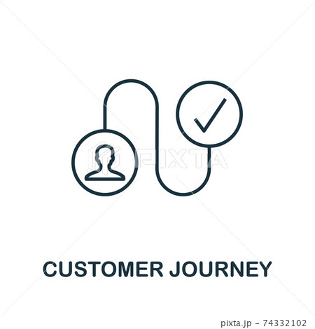 Customer Journey outline icon. Thin line concept element from crm icons collection. Creative Customer Journey icon for mobile apps and web usage Customer Journey outline icon. Thin line concept element from crm icons collection. Creative Customer Journey icon for mobile apps and web usage 74332102