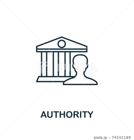 Authority outline icon. Thin line concept element from content icons collection. Creative Authority icon for mobile apps and web usage 74332189