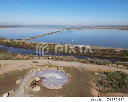 Aerial view of Otay River and San Diego Bay National Refuger from Imperial Beach, San Diego Aerial view of Otay River and San Diego Bay National Refuger from Imperial Beach, San Diego 74332452