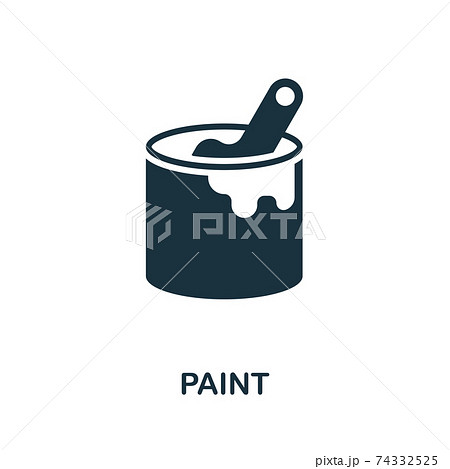 Paint vector icon symbol. Creative sign from construction tools icons collection. Filled flat Paint icon for computer and mobile 74332525