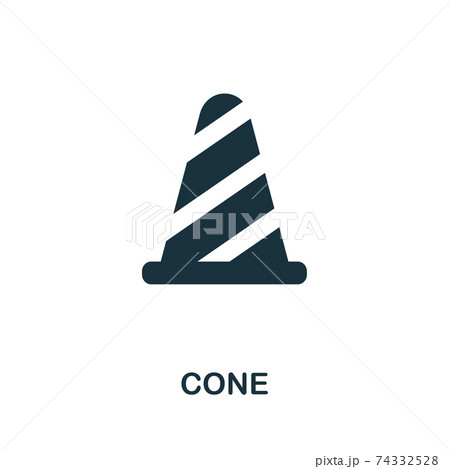 Cone vector icon symbol. Creative sign from construction tools icons collection. Filled flat Cone icon for computer and mobile 74332528