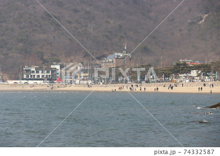 Incheon sea beach scenic spot scenery Incheon sea beach scenic spot scenery 74332587