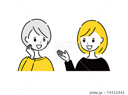 女性　会話　おしゃべり 74332942