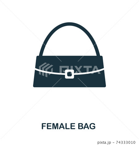 Female Bag icon. Flat style icon design. UI. Illustration of female bag icon. Pictogram isolated on white. Ready to use in web design, apps, software, print. Female Bag icon. Flat style icon design. UI. Illustration of female bag icon. Pictogram isolated on white. Ready to use in web design, apps, software, print. 74333010