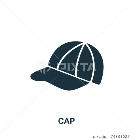 Cap icon. Flat style icon design. UI. Illustration of cap icon. Pictogram isolated on white. Ready to use in web design, apps, software, print. 74333027