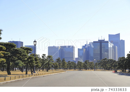 皇居外苑 東京都千代田区(日比谷公園方向) 皇居外苑 東京都千代田区(日比谷公園方向) 74333633