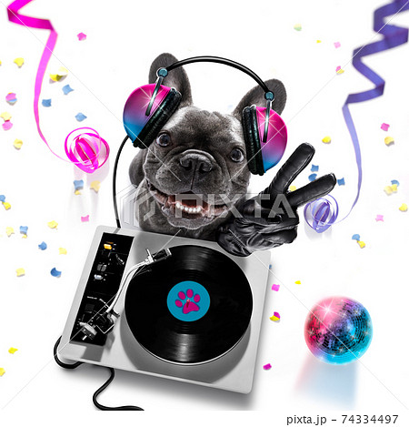 dj disco dancing music club party mirror ball 74334497