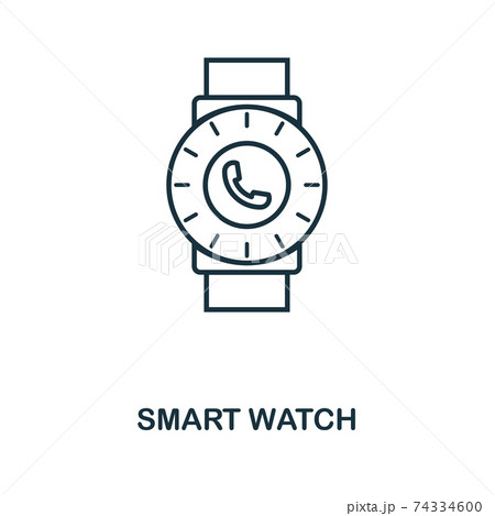 Smart Watch icon. Monochrome style design from visual device icon collection. UI. Pixel perfect simple pictogram smart watch icon. Web design, apps, software, print usage. Smart Watch icon. Monochrome style design from visual device icon collection. UI. Pixel perfect simple pictogram smart watch icon. Web design, apps, software, print usage. 74334600