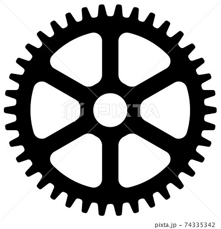 歯車 ギア ベクターアイコンイラスト 黒 のイラスト素材