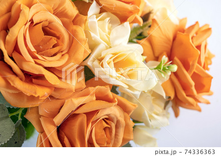 pink and white flowers in vase on white background pink and white flowers in vase on white background 74336363