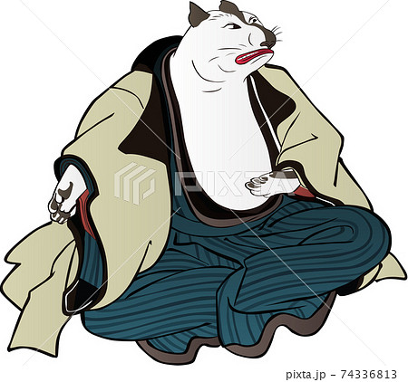 浮世絵　タヌキ男　その2 74336813