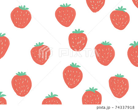 イチゴ柄の背景 フルーツのイラスト素材
