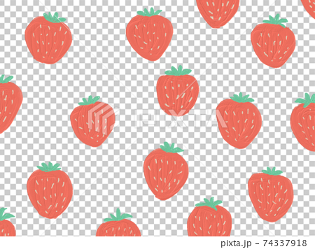 イチゴ柄の背景 フルーツのイラスト素材