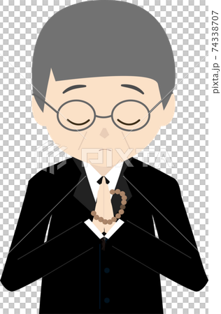 Grandfather praying (upper body) Grandfather praying (upper body) 74338707