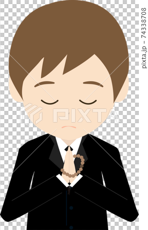 Boy praying (upper body) Boy praying (upper body) 74338708