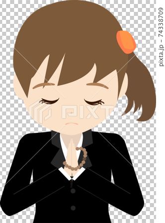 Girl praying (upper body) Girl praying (upper body) 74338709
