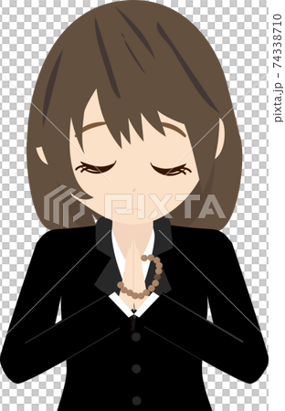 Woman praying (upper body) Woman praying (upper body) 74338710