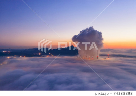 Aerial view of Mae Moh coal mine. Aerial view of Mae Moh coal mine. 74338898