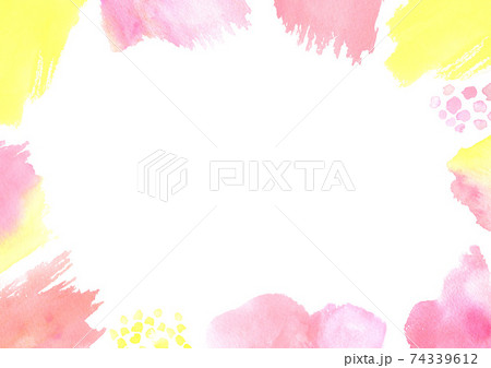 ピンクの水彩絵の具のテクスチャ 74339612