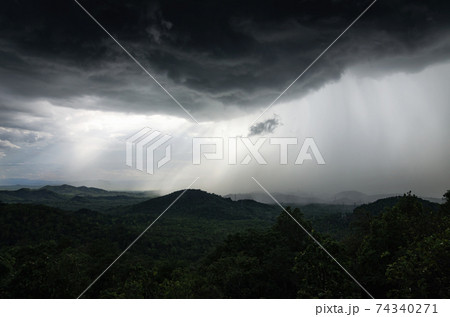 Storm over mountain. Storm over mountain. 74340271