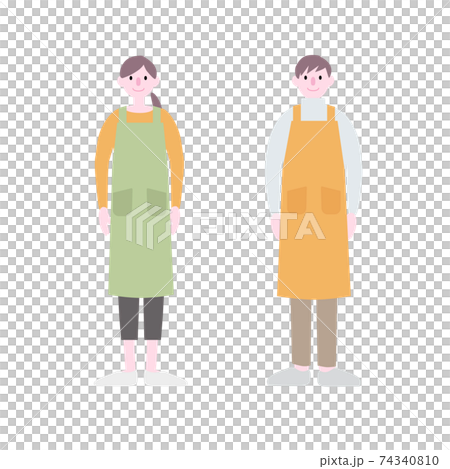 エプロンを着た人イラスト素材のイラスト素材