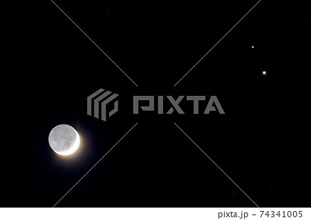 月と木星と土星の接近 74341005