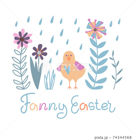 Vector illustration on the theme of Easter. 74344568