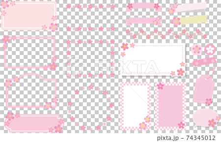 Spring cherry blossom frame set that can be used Spring cherry blossom frame set that can be used 74345012