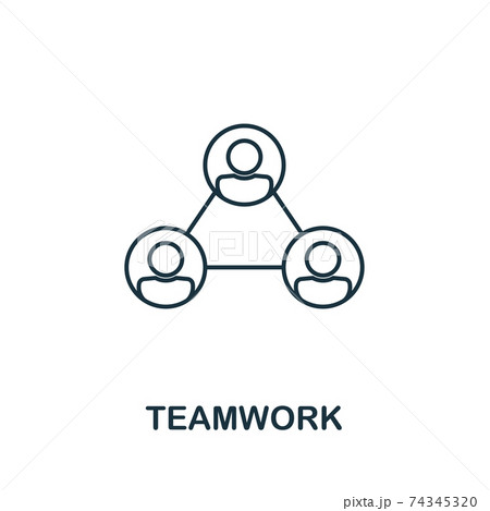Teamwork Symbol Silhouette Icon Vector Illustration Design Royalty