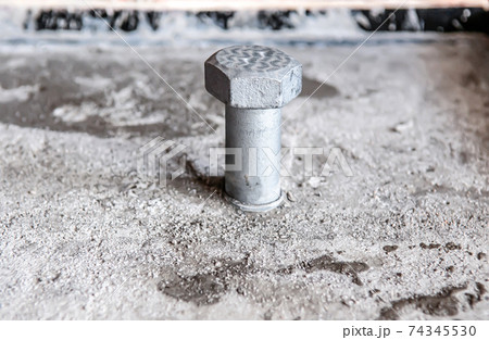 Steel bolt in reinforced concrete Steel bolt in reinforced concrete 74345530