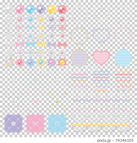 Pearl material frame pattern line set 74346105