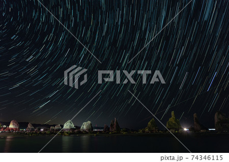 串本、はし杭岩星景 74346115