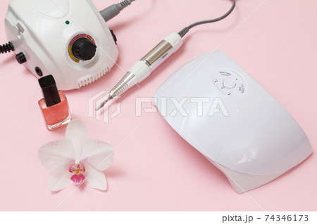 Set of cosmetic tools for manicure and hand care. Set of cosmetic tools for manicure and hand care. 74346173