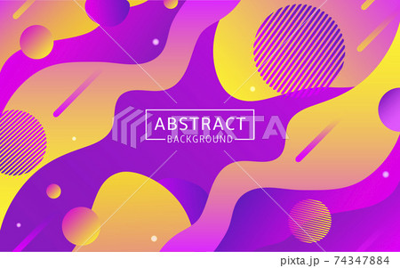 Colorful geometric background. Fluid shapes composition. Vector illustration. Colorful geometric background. Fluid shapes composition. Vector illustration. 74347884