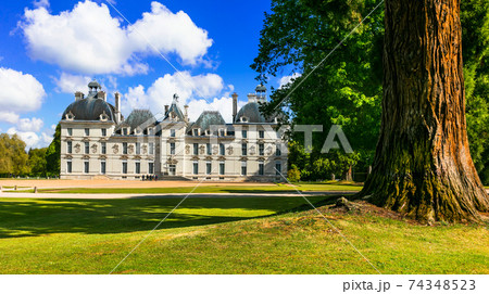 Elegant Cheverny castle, most well preserved castle in Loire valley. France 74348523