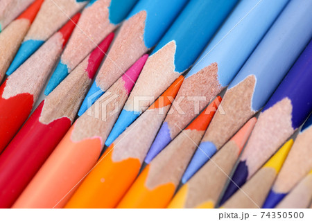 Multi-colored pencils are with the lead up Multi-colored pencils are with the lead up 74350500
