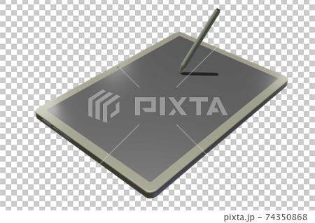 Tablet (with touch pen) Transparent image (computer graphic) 74350868