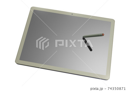 タブレット (タッチペン付き) 透過イメージ (コンピューターグラフィック) タブレット (タッチペン付き) 透過イメージ (コンピューターグラフィック) 74350871