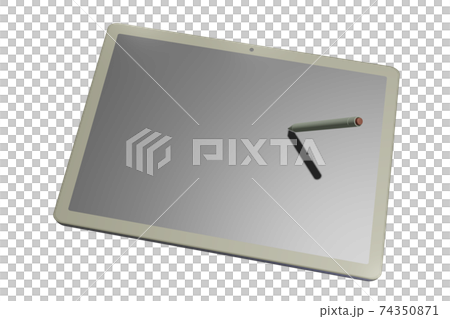 タブレット (タッチペン付き) 透過イメージ (コンピューターグラフィック) タブレット (タッチペン付き) 透過イメージ (コンピューターグラフィック) 74350871