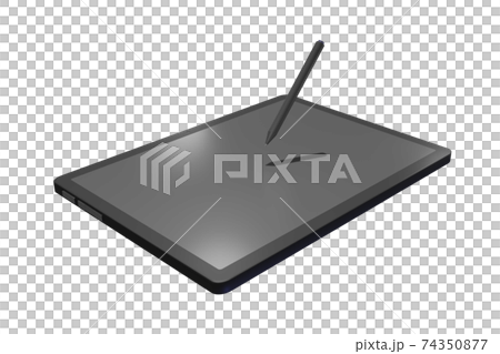 Tablet (with touch pen) Transparent image (computer graphic) 74350877