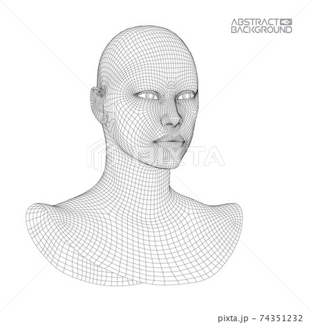 Ai digital brain. Artificial intelligence concept. Human head in robot digital computer interpretation.head concept. Ai digital brain. Artificial intelligence concept. Human head in robot digital computer interpretation.head concept. 74351232