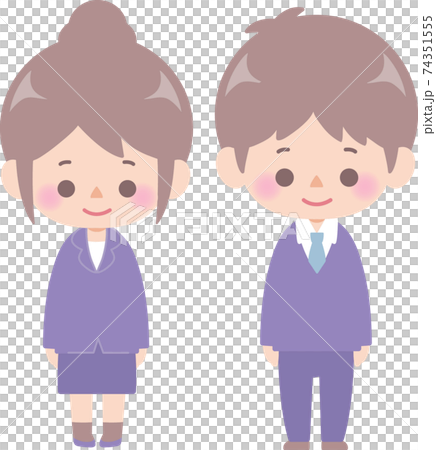 男性和女性上班族 男性和女性上班族 74351555