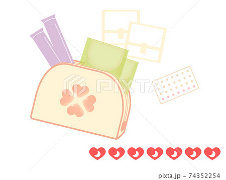 ポーチに入った生理用品 74352254